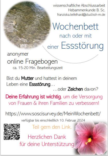 Bild zu "Im Wochenbett nach einer Essstörung" - anonyme online-Umfrage (B. Sc.) - Frauengesundheit