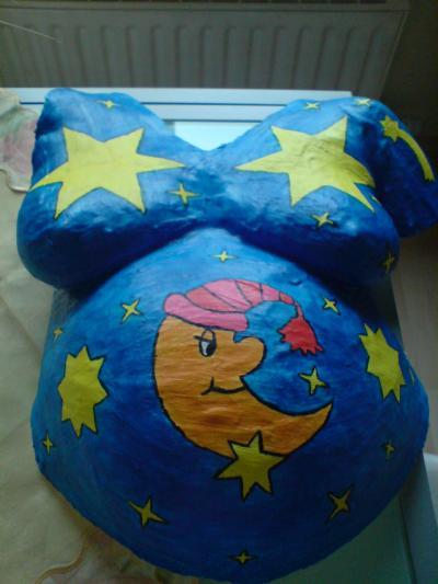 Bild zu Gipsbauch fertig bemalt *BILD* - Schwanger - wer noch? Rund um die Schwangerschaft