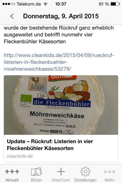 Bild zu Listerien in Käse gefunden - an alle die es interessiert! - Schwanger - wer noch? Rund um die Schwangerschaft