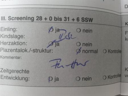 Bild zu kann diesen Kommentar jemand entziffern? - Schwanger - wer noch? Rund um die Schwangerschaft
