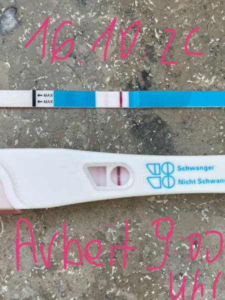 Bild zu Schwangerschaftstest Verdunstungslinie?? 🤔 - Kinderwunsch nach Fehlgeburt