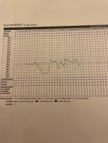 Bild zu Temperatur Kurve - Kinderwunsch - bitte noch ein Baby