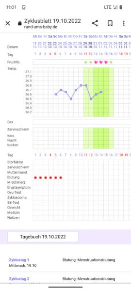 Bild zu Nach 2. Basaltemperaturabfall langsamer Anstieg, ist das normal? - Kinderwunsch - bitte noch ein Baby