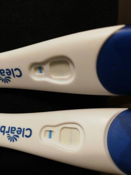 Bild zu Ist das eine Verdunstungslinie? - Kinderwunsch - bitte noch ein Baby