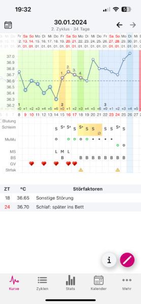 Bild zu Interpretation Temperaturkurve - Kinderwunsch - bitte noch ein Baby