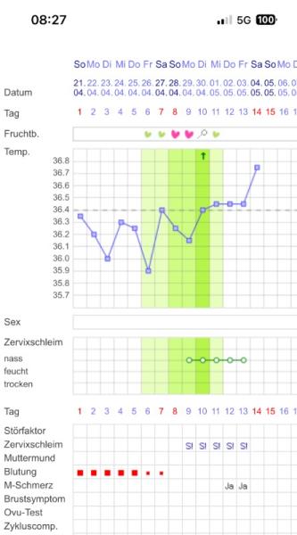 Bild zu Wann ES laut Kurve? - Kinderwunsch - bitte noch ein Baby