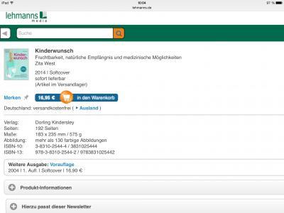 Bild zu Buch "Kinderwunsch" von Zita West - Kinderwunschbehandlung