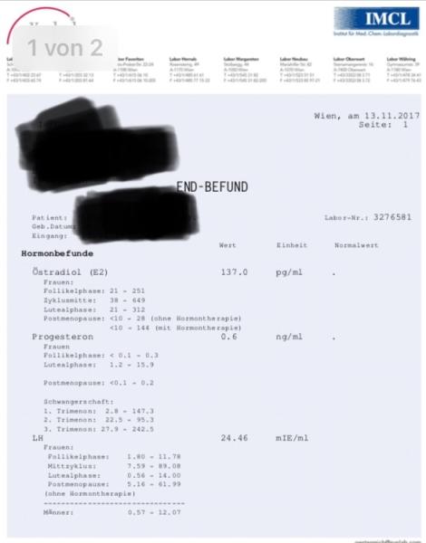 Bild zu Blutbefund- Unterstützung beim Lesen - Kinderwunschbehandlung