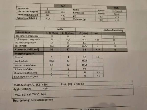 Bild zu Kennt sich hier jemand mit Spermiogrammen aus? - Kinderwunschbehandlung
