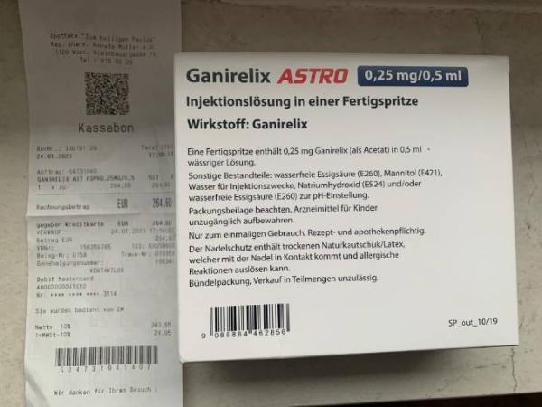 Bild zu Ganirelix 4 St. Fertigspritzen (wie Fyremadel verwendbar) - Kinderwunschbehandlung
