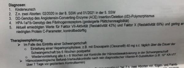 Bild zu 2 fehlgeburten/ blutgerinnsel - Kinderwunsch - was tun, um schwanger zu werden?