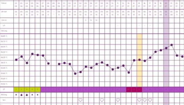 Bild zu Temperaturkurve - Kinderwunsch - was tun, um schwanger zu werden?