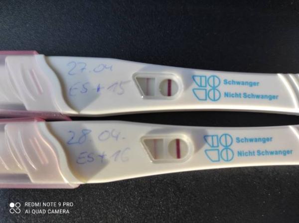 Bild zu Schwangerschaftstest leicht positiv - Kinderwunsch - was tun, um schwanger zu werden?