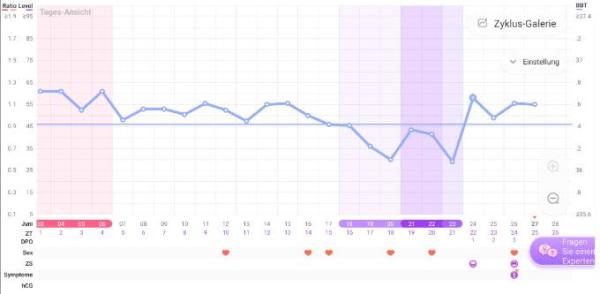 Bild zu Temperaturkurve - Kinderwunsch - was tun, um schwanger zu werden?