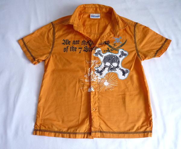 Bild zu oranges Totenkopfhemd Gr.110-NEU - Sparforum - Forum rund ums Sparen