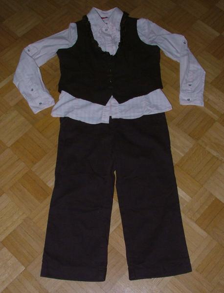 Bild zu 3-Teiler, rosa braun, Bluse, Weste, und 3/4 Hose, Gr. 42 für 10 Euro inkl. Vers. - Sparforum - Forum rund ums Sparen