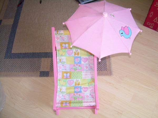 Bild zu Baby Born Liegestuhl mit Sonnenschirm abzugeben - Sparforum - Forum rund ums Sparen