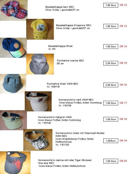 Bild zu Sommermützen ... - Sparforum - Forum rund ums Sparen