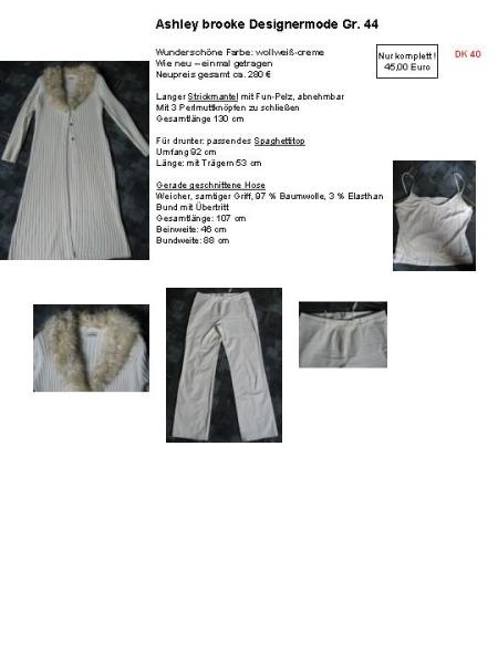 Bild zu Damenkleidung  - Anzüge, Kostüm, Twinset, Designerset ashley brooke - Sparforum - Forum rund ums Sparen