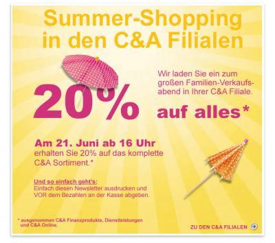 Bild zu Summer-Shopping in den C&A Filialen am 21.6.2010 - Sparforum - Forum rund ums Sparen