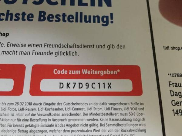 Bild zu Lidl Gutschein gefunden.... beim Aufräumen bis morgen gültig - Sparforum - Forum rund ums Sparen