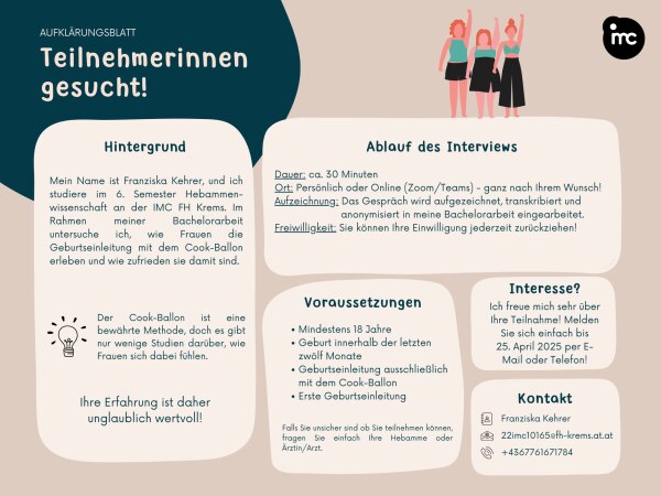 Bild zu Interview-Teilnehmerinnen gesucht! - Suche - Biete
