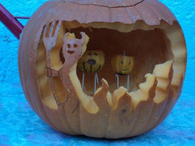 Bild zu Zweiter Halloweenkürbis 1012 Fotos - Aktuelles