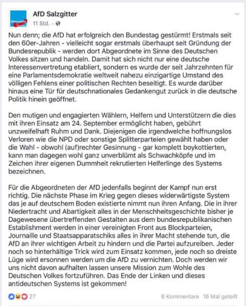 Bild zu Die AfD lässt immer mehr ihre "demokratische" Maske fallen - Aktuelles