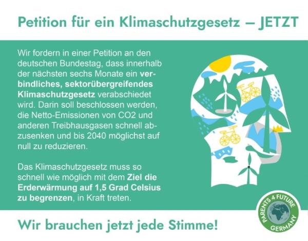 Bild zu Klimaschutz jetzt! E-Petition im Bundestag unterzeichnen ! - Aktuelles