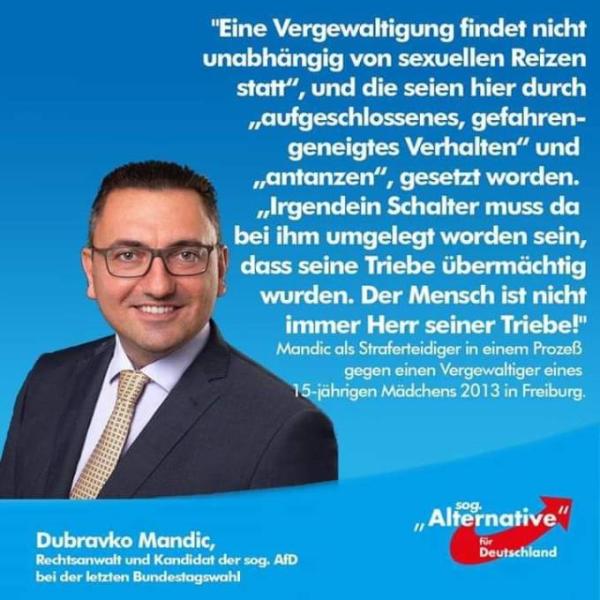 Bild zu Aha, es gibt (arme) Vergewaltiger, die nichts für ihre Triebe können - Aktuelles