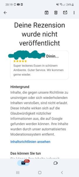 Bild zu Einflussnahme auf Google Bewertungen - Aktuelles