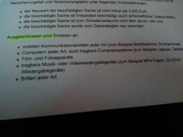 Bild zu Haftpflicht Versicherung Kleingedrucktes... Brillen, Handys, Fotoapparate - Finanzen, Recht und Versicherung