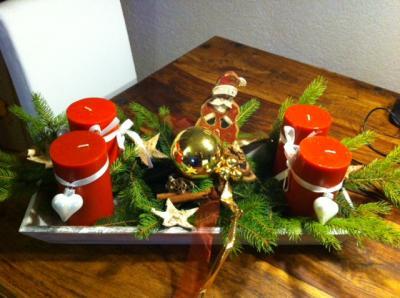 Bild zu Adventsgesteck auch fertig... mit Bild - Weihnachten