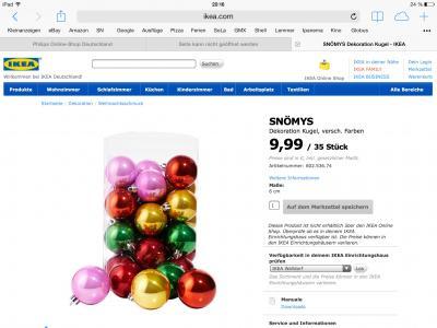 Bild zu Weihnachtskugeln...Ikea - Weihnachten
