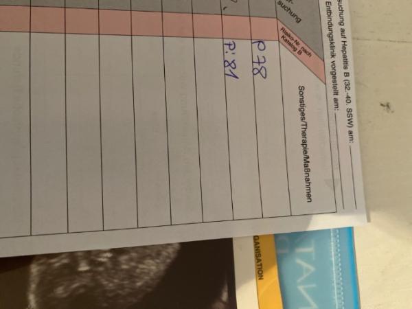 Bild zu Was bedeutet P78 und P81 im Mutterpass - Forum für Januar - Mamis