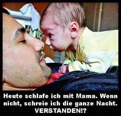 Bild zu Wenn das Baby dem Papa droht :D - Forum für Februar - Mamis