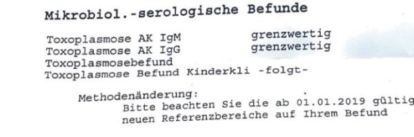 Bild zu Toxoplasmose grenzwertig - Forum für Februar - Mamis