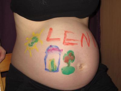 Bild zu Bauch angemalt - Forum für März - Mamis