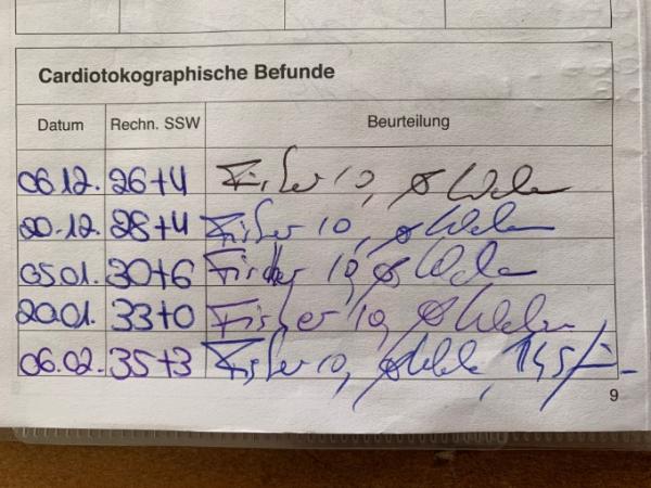Bild zu Frage zum Mutterpass cardiotokographische Befunde  - Forum für März - Mamis