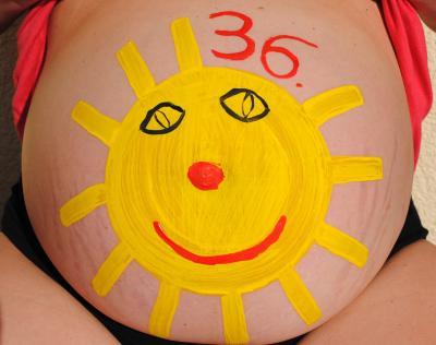 Bild zu Ebenfalls 36 SSW und Bauchbild - Forum für April - Mamis