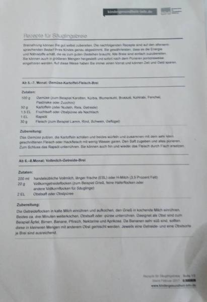 Bild zu Rezept für Säuglingsbreie - Forum für April - Mamis