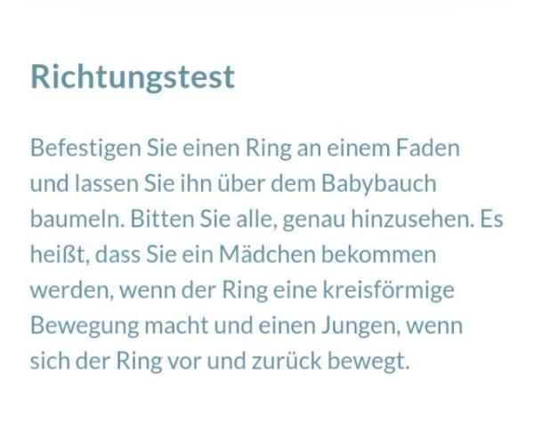 Bild zu Geschlechtsbestimmung per Richtungstest - Forum für Juni - Mamis