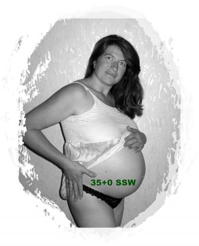 Bild zu So, nun auch mal wieder mein Bauch bei 35+0 (oder auch 36. SSW) - Forum für August - Mamis