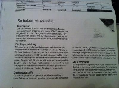 Bild zu Christina, Öko Test Babynahrung - Forum für August - Mamis