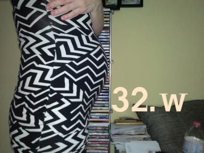 Bild zu dann fang ich heute mal an.Bauchbildrunde,guten morgen 32.Woche :) - Forum für August - Mamis