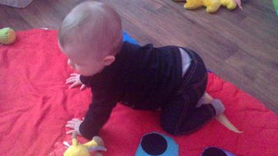 Bild zu Meine kleine krabbelt! Ich bin soooo stolz! - Forum für September - Mamis