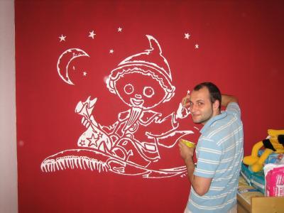 Bild zu wir auch....lenies kinderzimmerwand :) - Forum für Oktober - Mamis