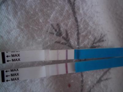 Bild zu gestern und heute Test...HCG steigt...freu... - Forum für Oktober - Mamis