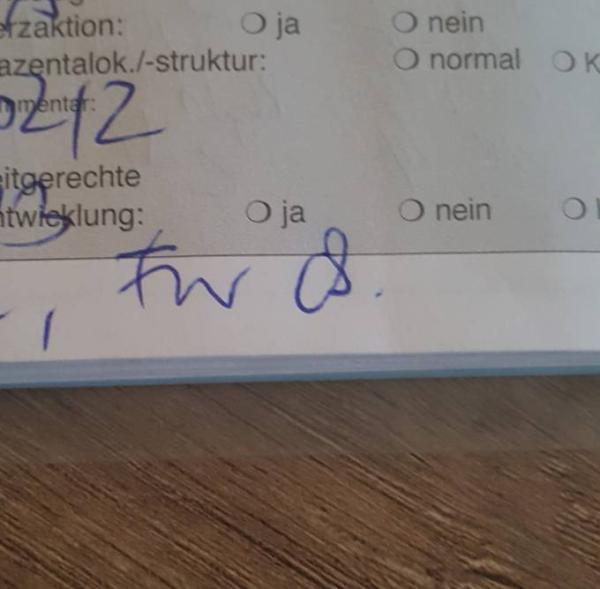 Bild zu Vielleicht kann jemand es lesen und verstehen - Forum für Oktober - Mamis