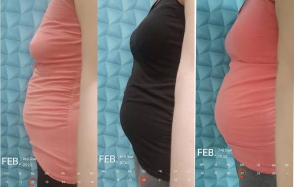 Bild zu Mal was positives.. Bauch❤️ sieht man schon was? - Forum für Oktober - Mamis